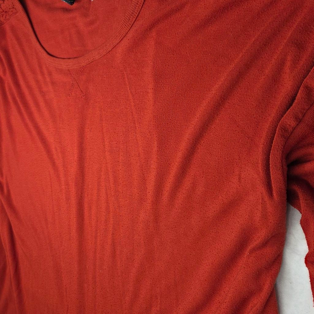 Women's French Laundry Long Sleeve Tee 3X Orange - Picture 3 of 7